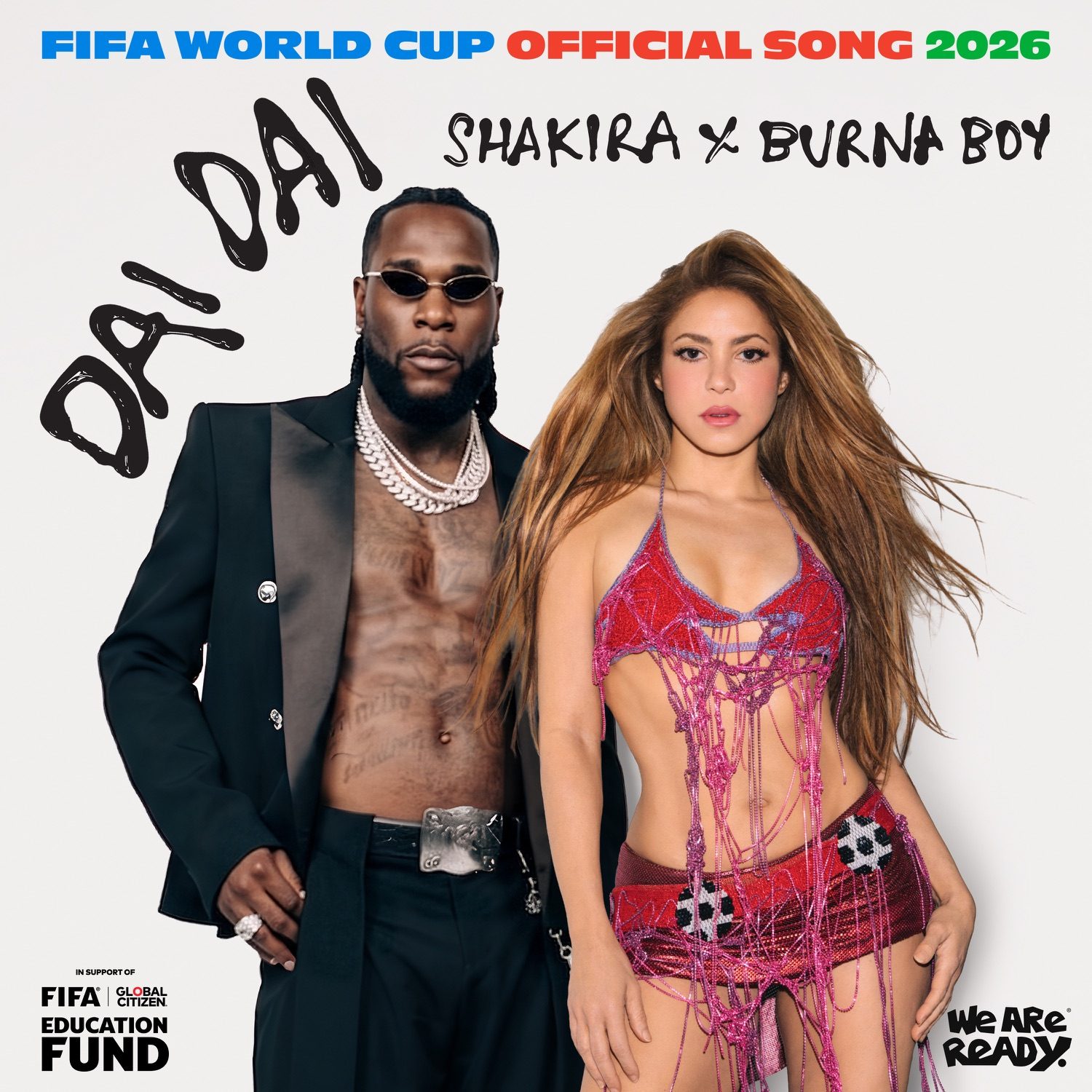 Pochette de Dai Dai de Shakira et Burna Boy