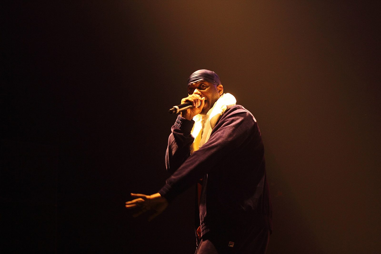 Masta Killa of the Wu-Tang Clan performing in Paris