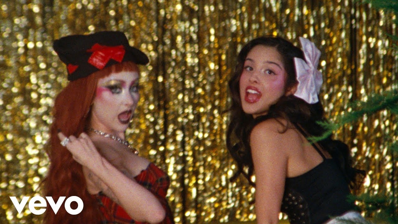 Olivia Rodrigo and Chappell Roan in the expectations music video