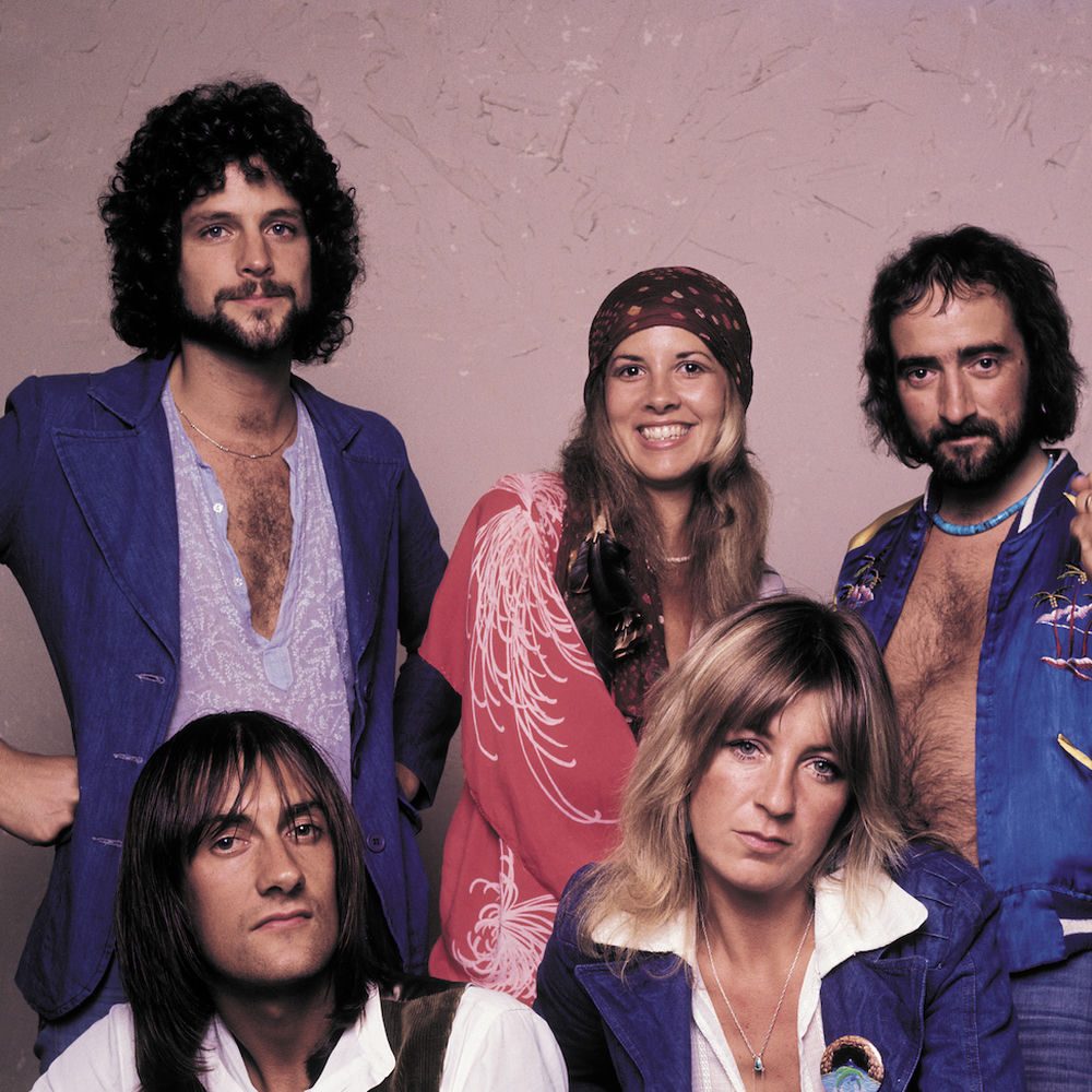 Fleetwood Mac, photo de groupe à l'époque de Rumours