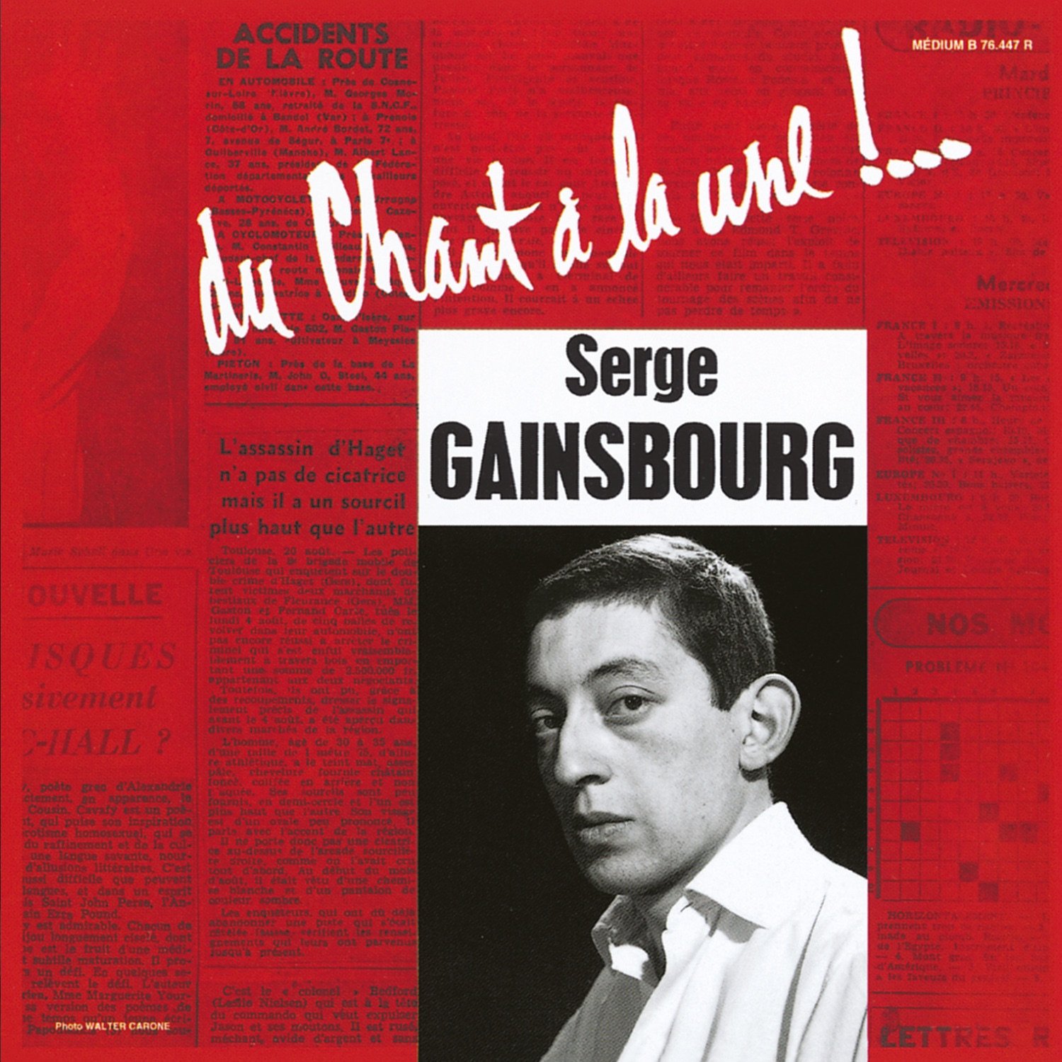 Pochette de l'album Du chant à la une de Serge Gainsbourg